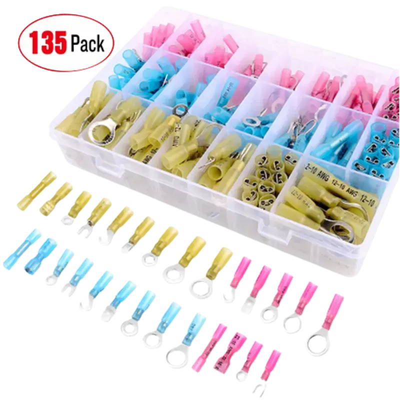 135Pcs Heat Shrink Wire Connectors