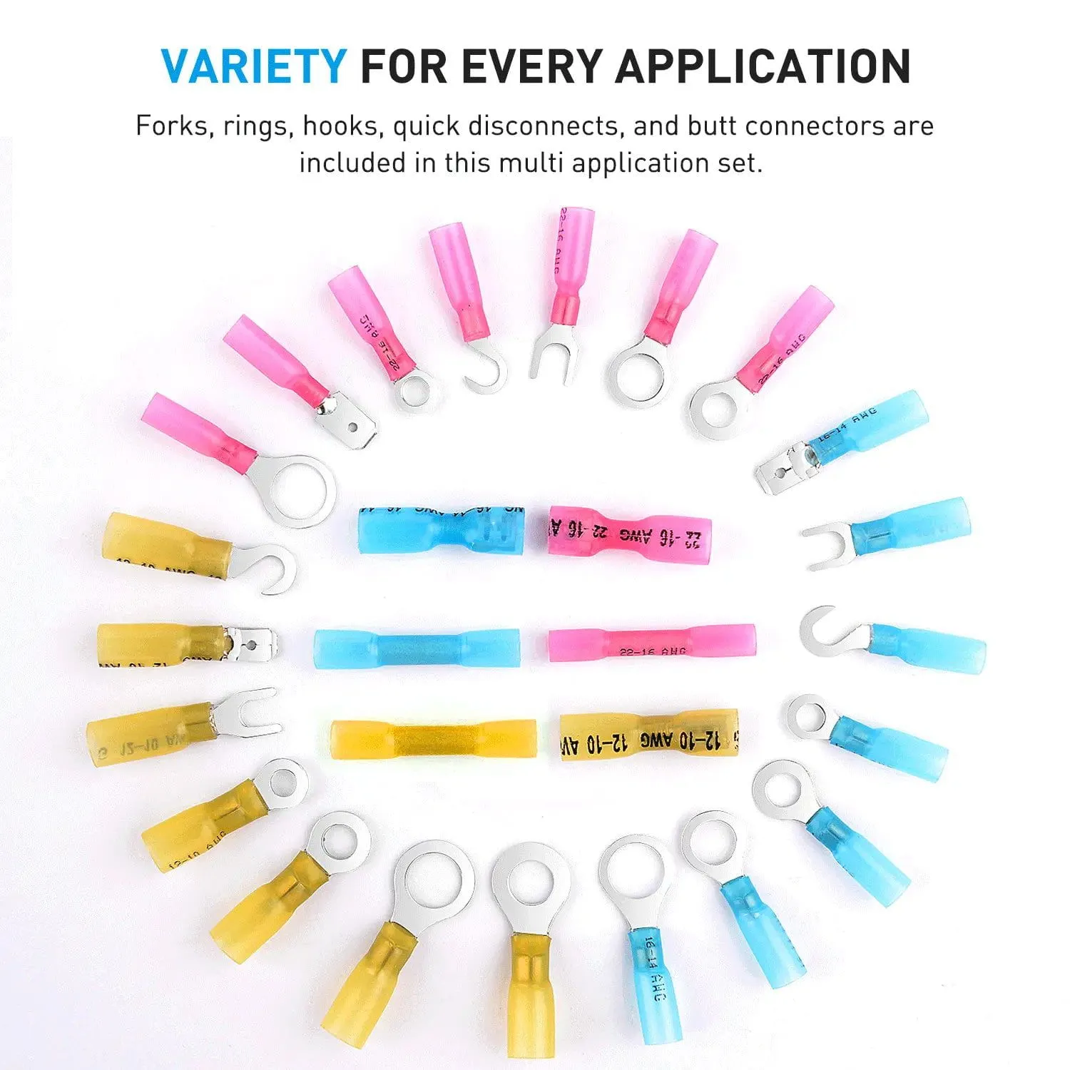 135Pcs Heat Shrink Wire Connectors