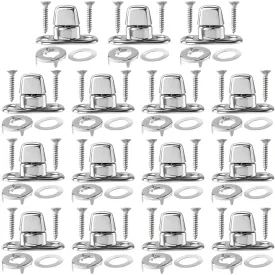 15 Set Marine Grade Twist Lock Fasteners, Rustproof Turn Button Eyelet & Stud & Mounting Screws, Zinc Alloy Canvas Quarter Turn Fasteners for Boats