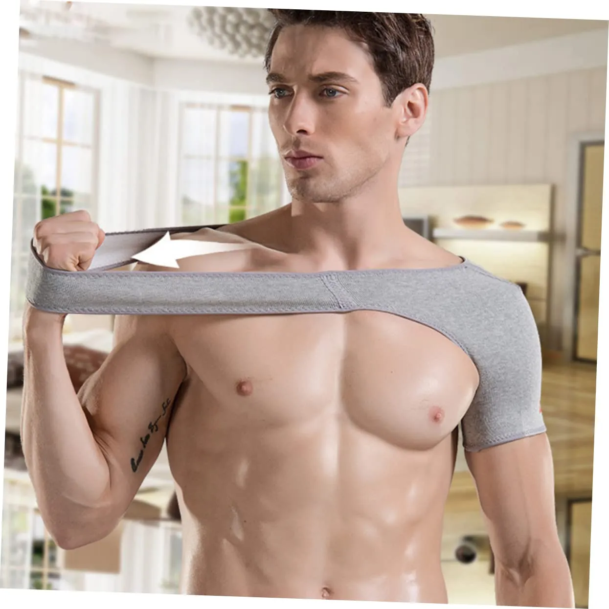 1pc Shoulder Strap Shoulder Pads for Women Shoulder Tendonitis Brace Rotator Cuff Pillow Rotator Cuff Sleeve Sling Charcoal Fibre The Shoulder Miss