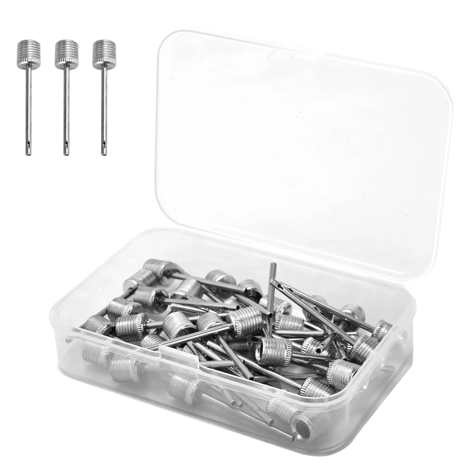 35pcs Air Pump Needle, Air Inflation Needle for Basketball, Soccer Ball, Volleyball, Football or Rugby Balls US Replacement Ball Pump Pin Air Inflating Pin with Portable Storage Box