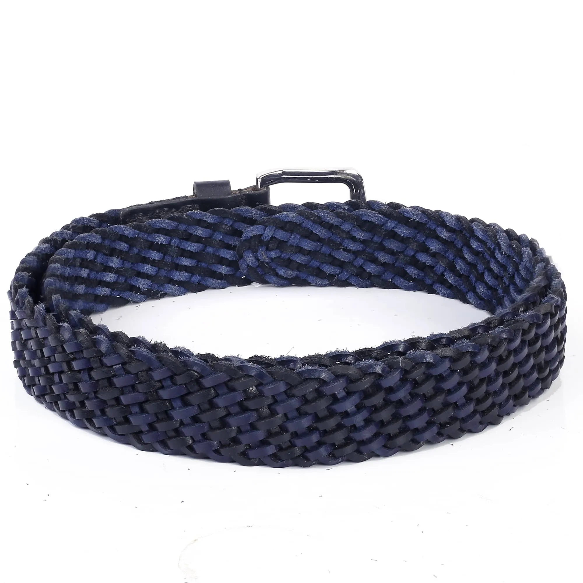 Bacca Bucci Men's Genuine Handmade Braided Leather Belt