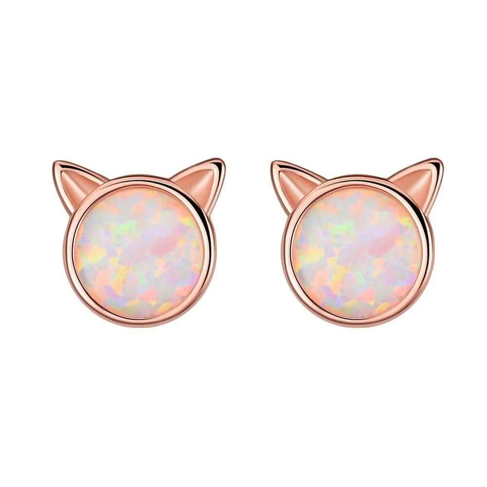 Cat Ears Stud Earrings
