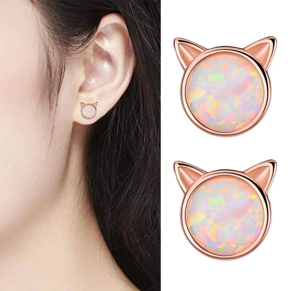 Cat Ears Stud Earrings