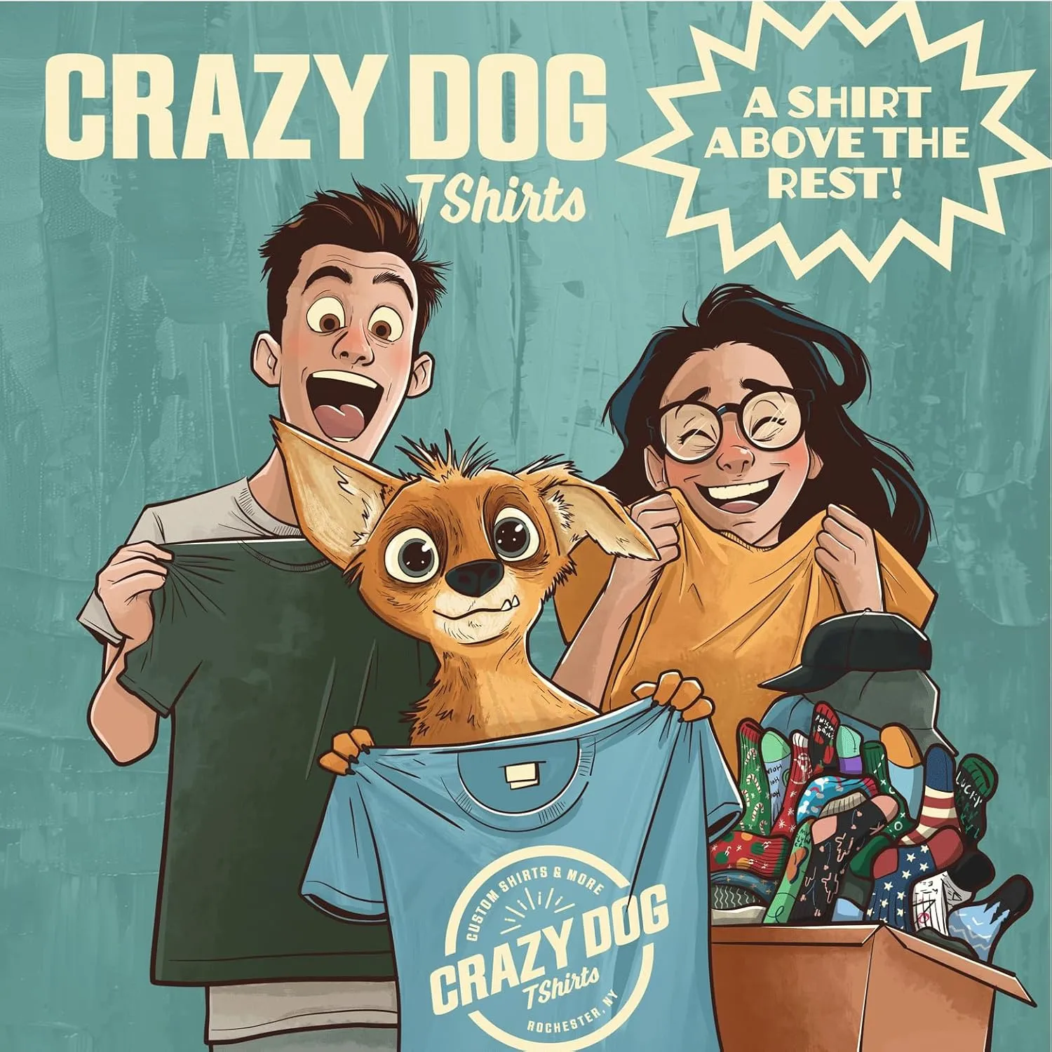 Crazy Dog T-Shirts Funny Fishing Hats Hilarous Fish Graphic Caps