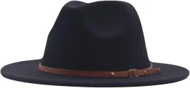 Fedora Buckle Wide Classic Hat Floppy Wool Panama Womens Hat Belt Baseball Caps Title Boxing Hats for Men