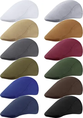 Foaincore 12 Pieces Newsboy Hat for Men, Flat Caps Bulk Driving Cabbie Hunting Hat