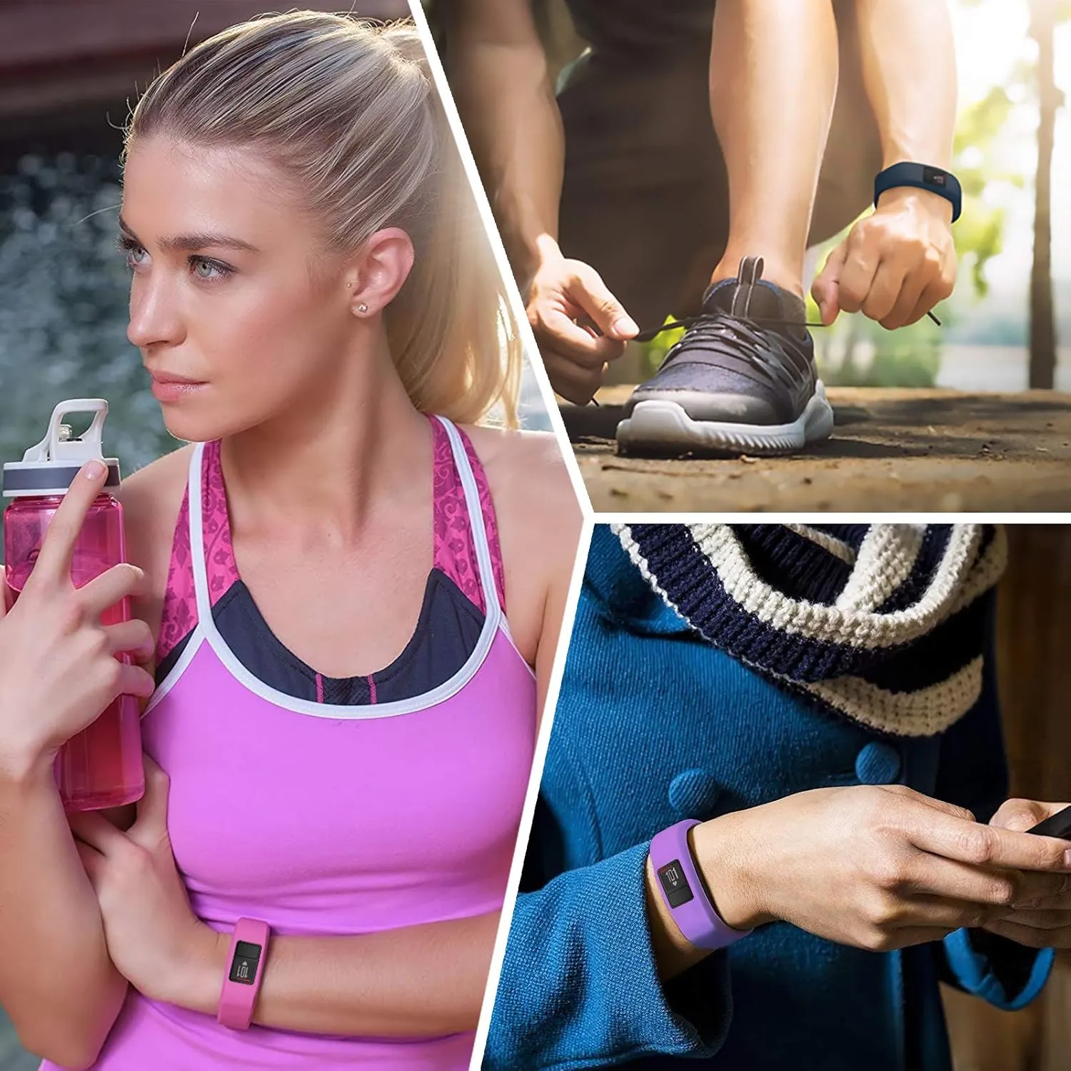 for Garmin Vivofit 3/jr/jr 2 Bands, Adjustable Replacement Wristbands with Watch Buckle for Kids Women Men