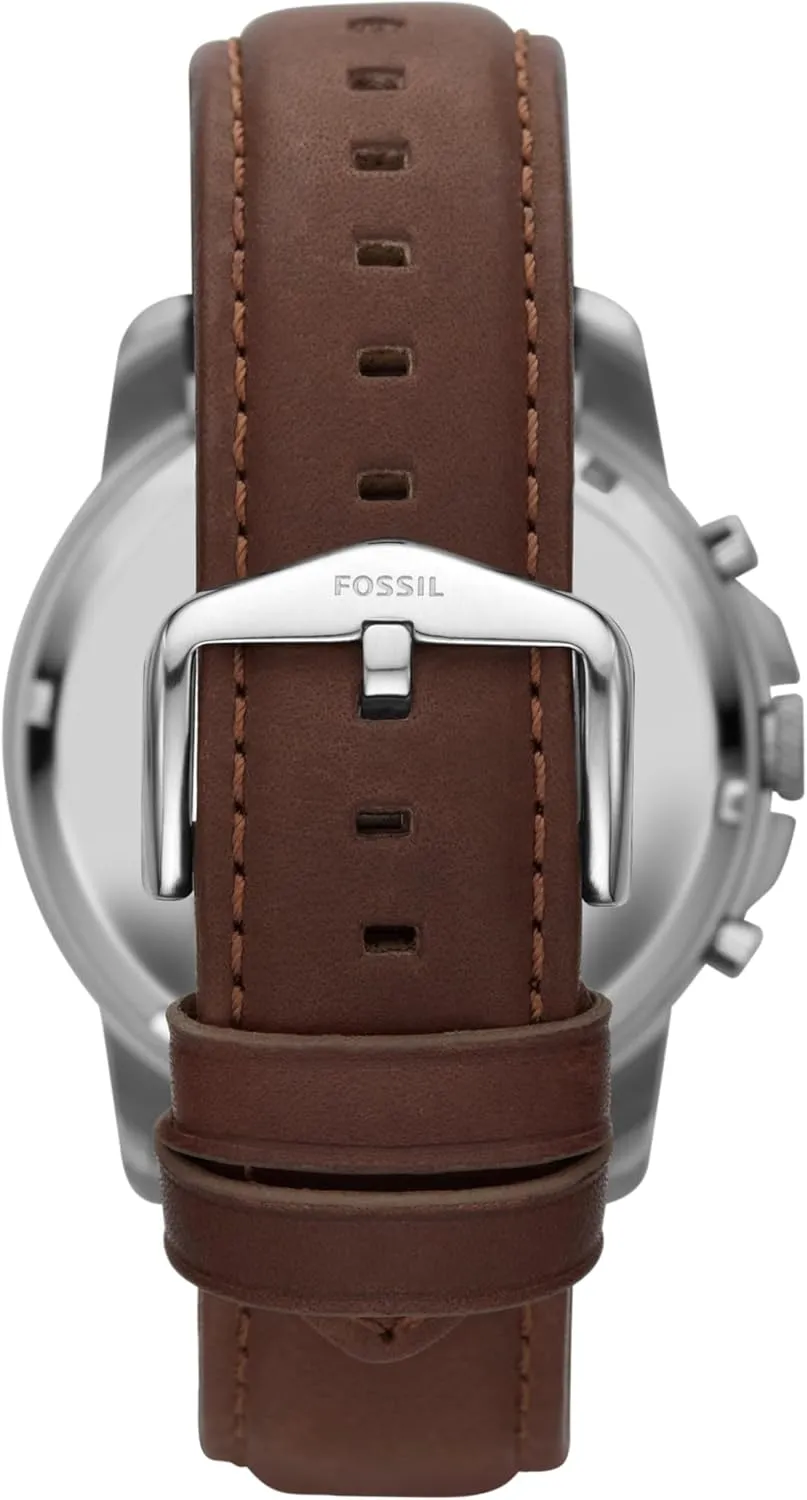 Fossil Men's Grant Quartz Stainless Steel and Leather Chronograph Watch