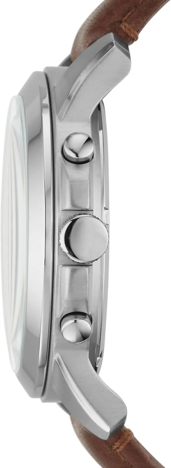 Fossil Men's Grant Quartz Stainless Steel and Leather Chronograph Watch