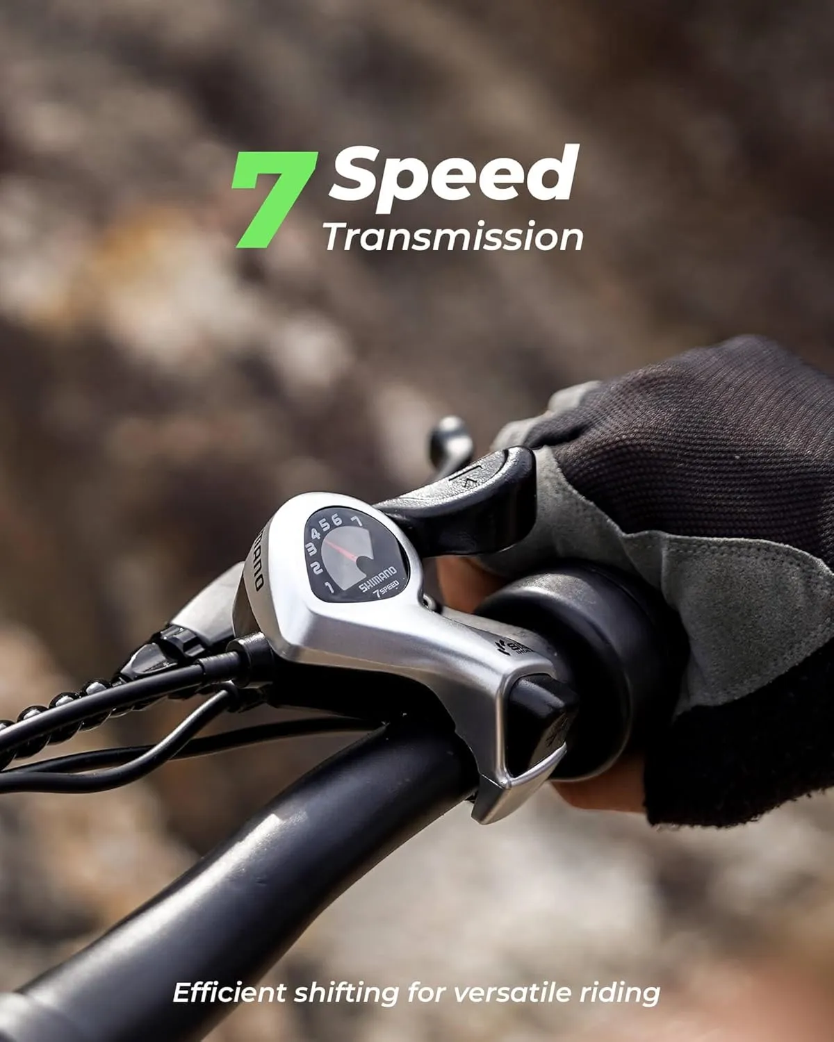 isinwheel M10 Plus Electric Bike for Adults 28mph 1000W Peak Motor, Dual Crown Fork Mountain Ebike 48V 13Ah Removable Battery 75 Miles Range, 7 Speed Shift, 26 x 4.0 Fat Tire Adults Electric Bicycles