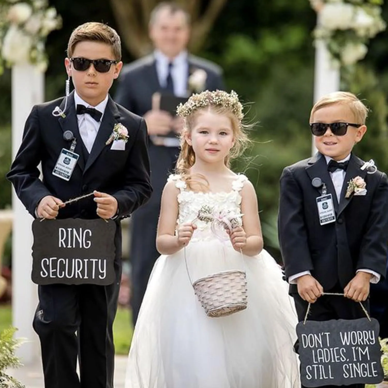 LADY&HOME Ring Security & Ring Bearer Sunglasses,Ring Bearer/Ring Security Proposal,Wedding Favors Gift for Little Boys