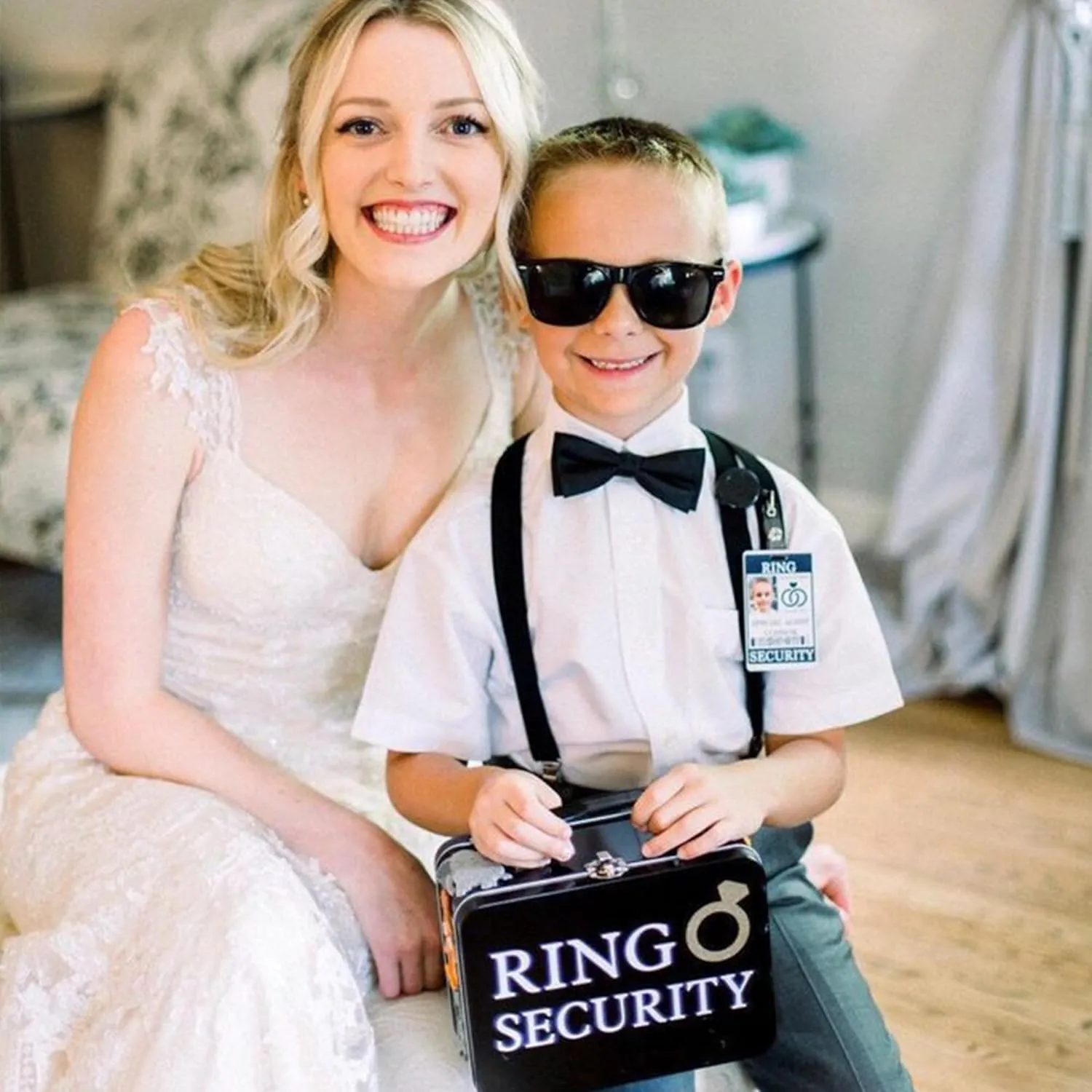 LADY&HOME Ring Security & Ring Bearer Sunglasses,Ring Bearer/Ring Security Proposal,Wedding Favors Gift for Little Boys
