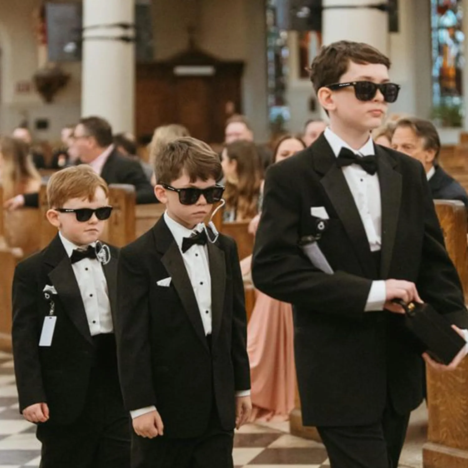 LADY&HOME Ring Security & Ring Bearer Sunglasses,Ring Bearer/Ring Security Proposal,Wedding Favors Gift for Little Boys