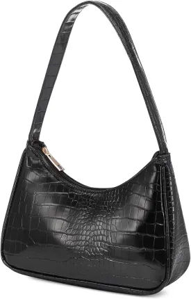 LOVEVOOK Shoulder Bag for Women, Small Purses Croc Pattern Clutch Purse Vegan Leather Little Purse Cute Mini Handbag