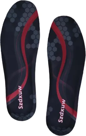 Memory Foam Insoles for Women and Men - Cut to Insoles, Cushioning Comfort Soft Insole for Sports Shoes, Trainers, Sneakers, Walking Boots, Work Shoes Replacement Shoe Inserts, Black Men