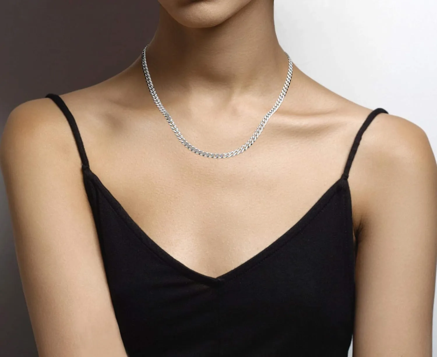 Miabella Solid 925 Sterling Silver Italian 5mm Diamond Cut Cuban Link Curb Chain Necklace for Women Men, Made in Italy