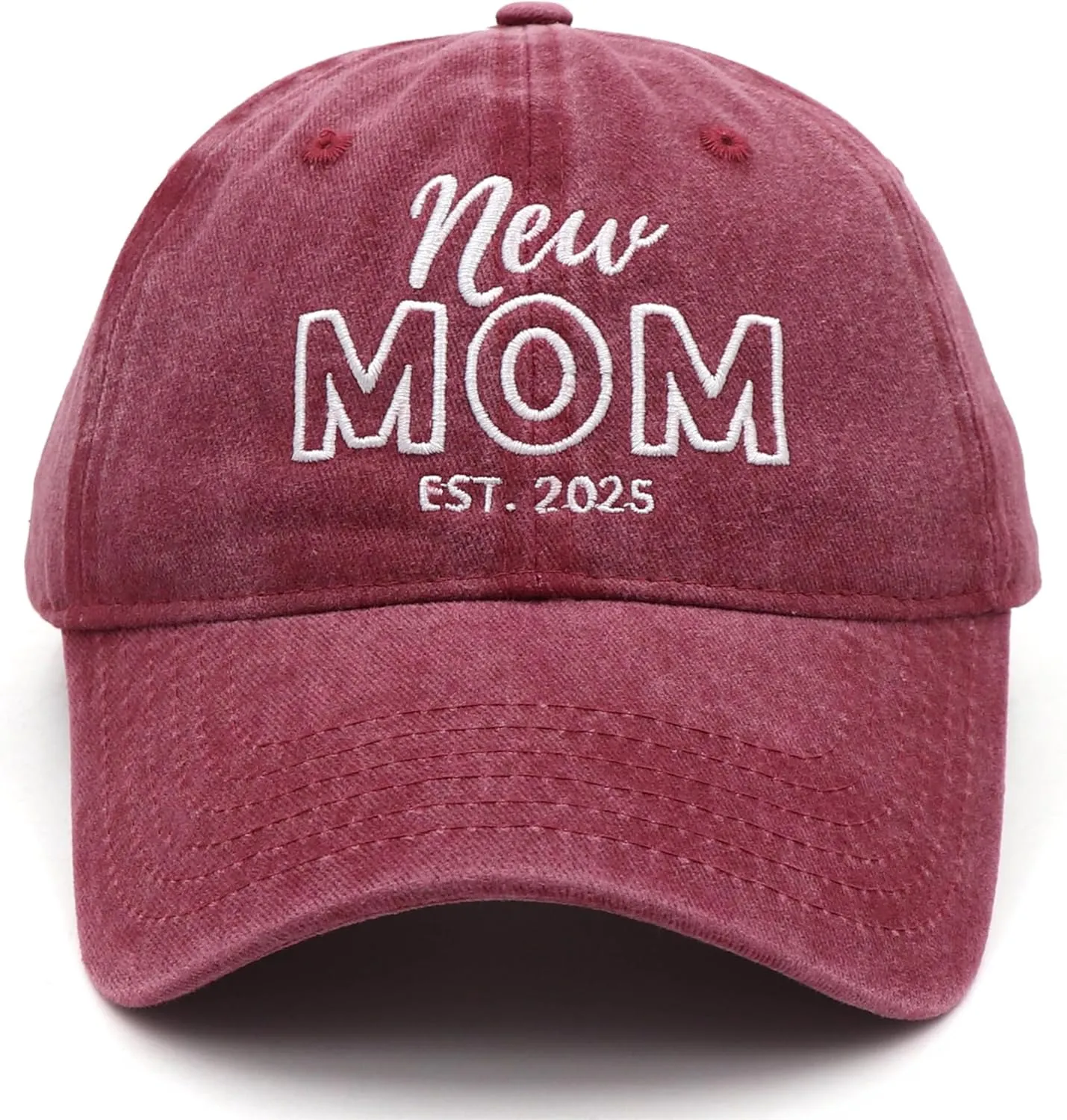 Mom and Dad Hats Est 2025 New Mom Dad Gifts Embroidered Mom Dad Hats Adjustable Baseball Cap New Parents Gifts