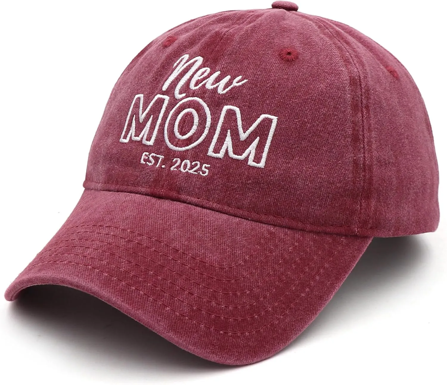 Mom and Dad Hats Est 2025 New Mom Dad Gifts Embroidered Mom Dad Hats Adjustable Baseball Cap New Parents Gifts