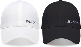 Mr and Mrs Hat Bridal Shower Gifts for Bride,Newlyweds Honeymoon Wedding Gifts Adjustable Baseball Cap(HW-CR)