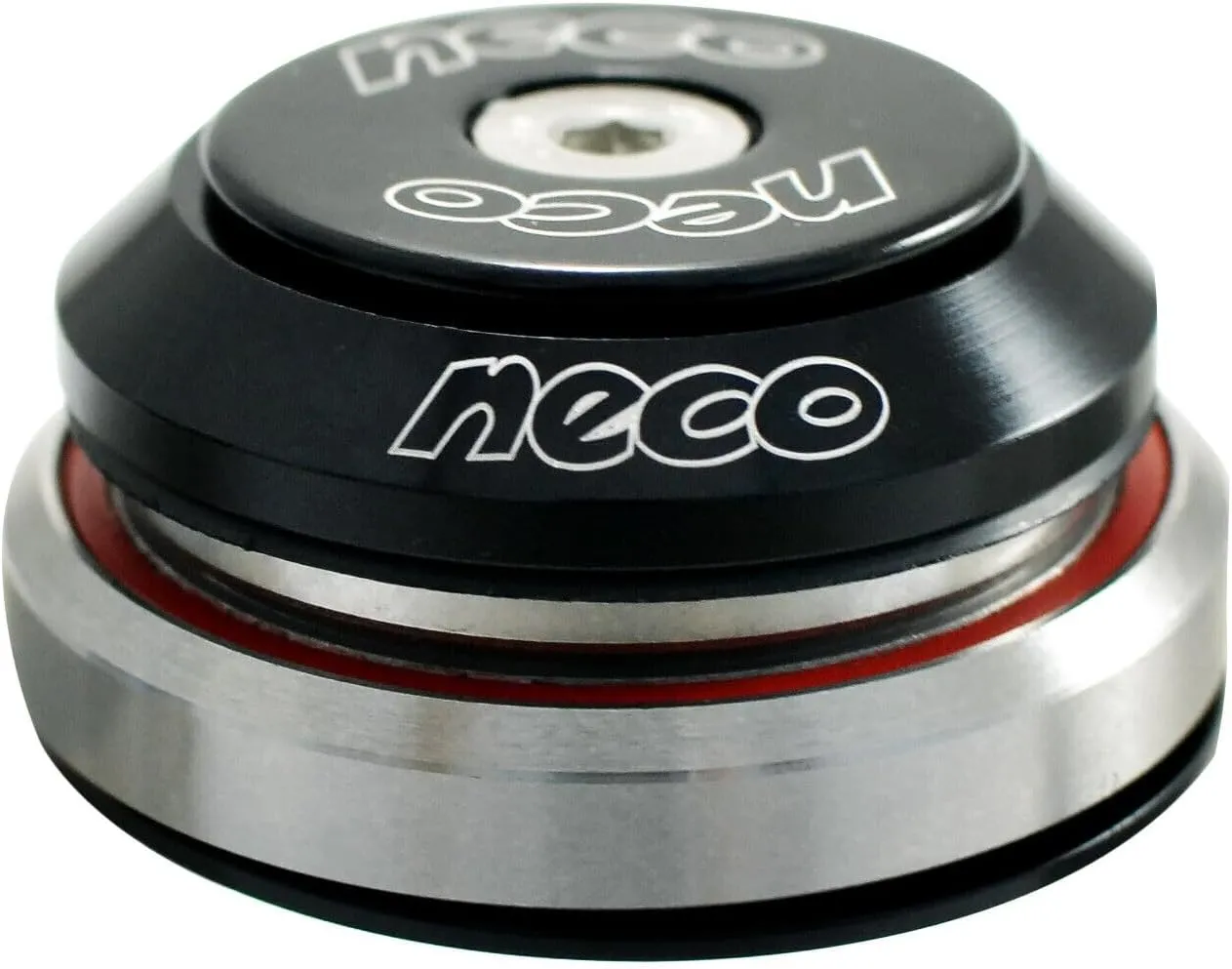 NECO Full Integrated Headset 1-1/8" - 1.5" Tapered 7.8mm Top Cone, Black, NC2870