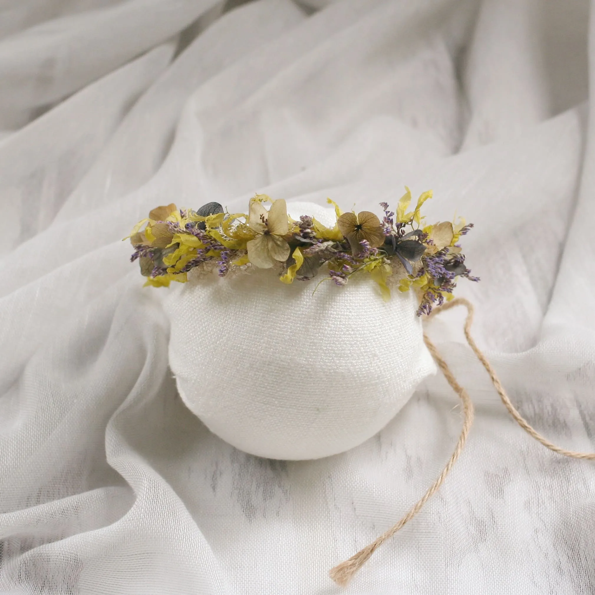 Newborn Flower Crown MOSS GREEN PURPLE
