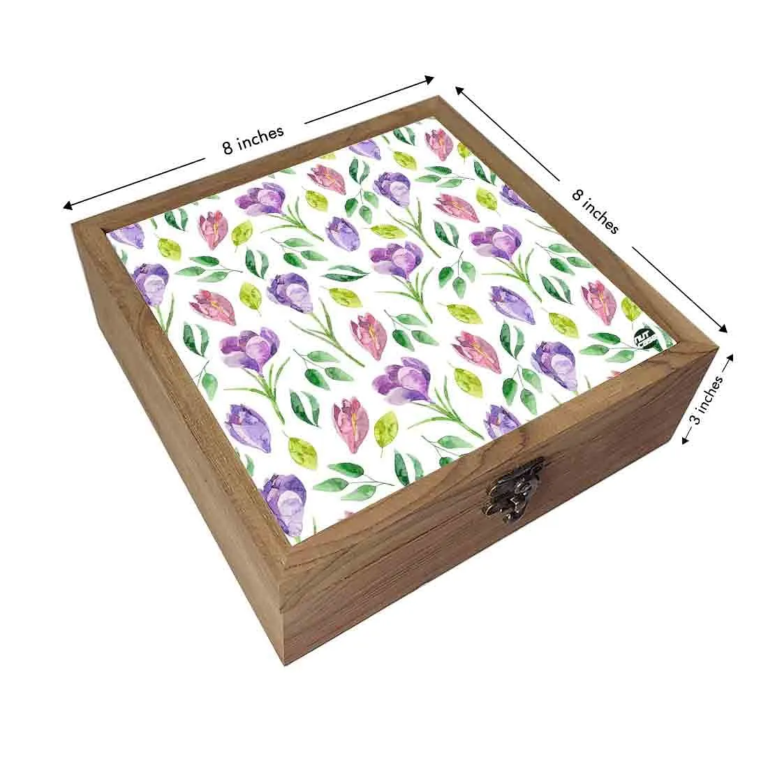 Nutcase Designer Jewellery Organisers Wooden - Unique Gifts -Purple Flower
