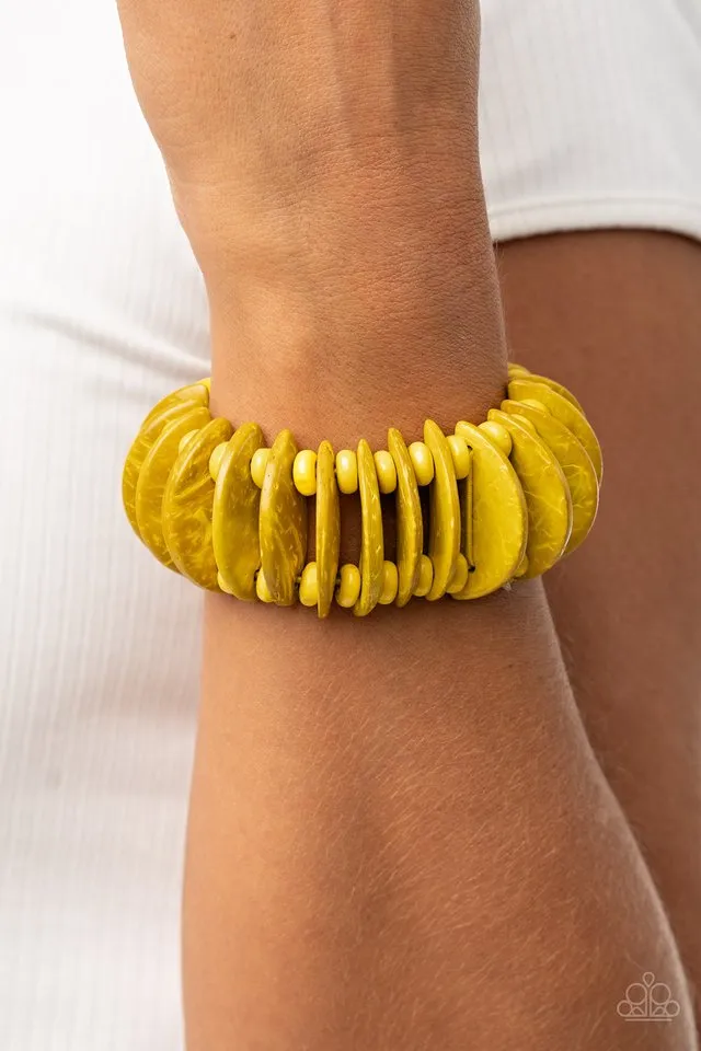 Paparazzi Bracelet ~ Tropical Tiki Bar - Yellow