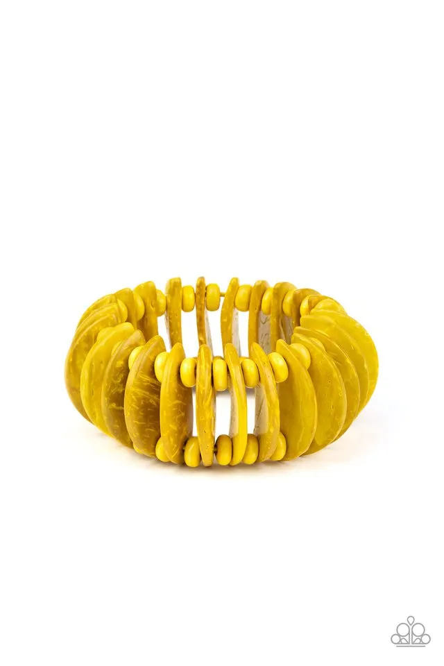 Paparazzi Bracelet ~ Tropical Tiki Bar - Yellow
