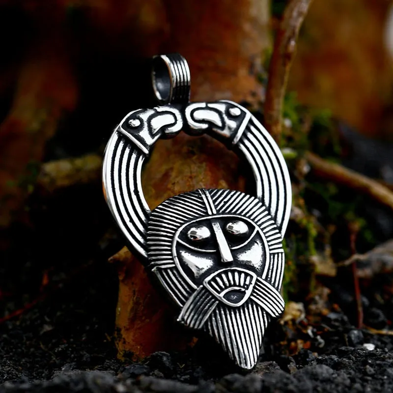 Retro Stainless Steel Beard Pendant for Men - Personalized Titanium Steel Wholesale
