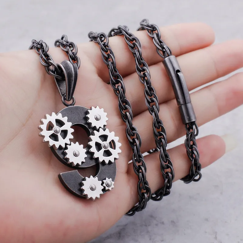 Rotatable Gear Pendant - Titanium Steel Men's Fashion Jewelry