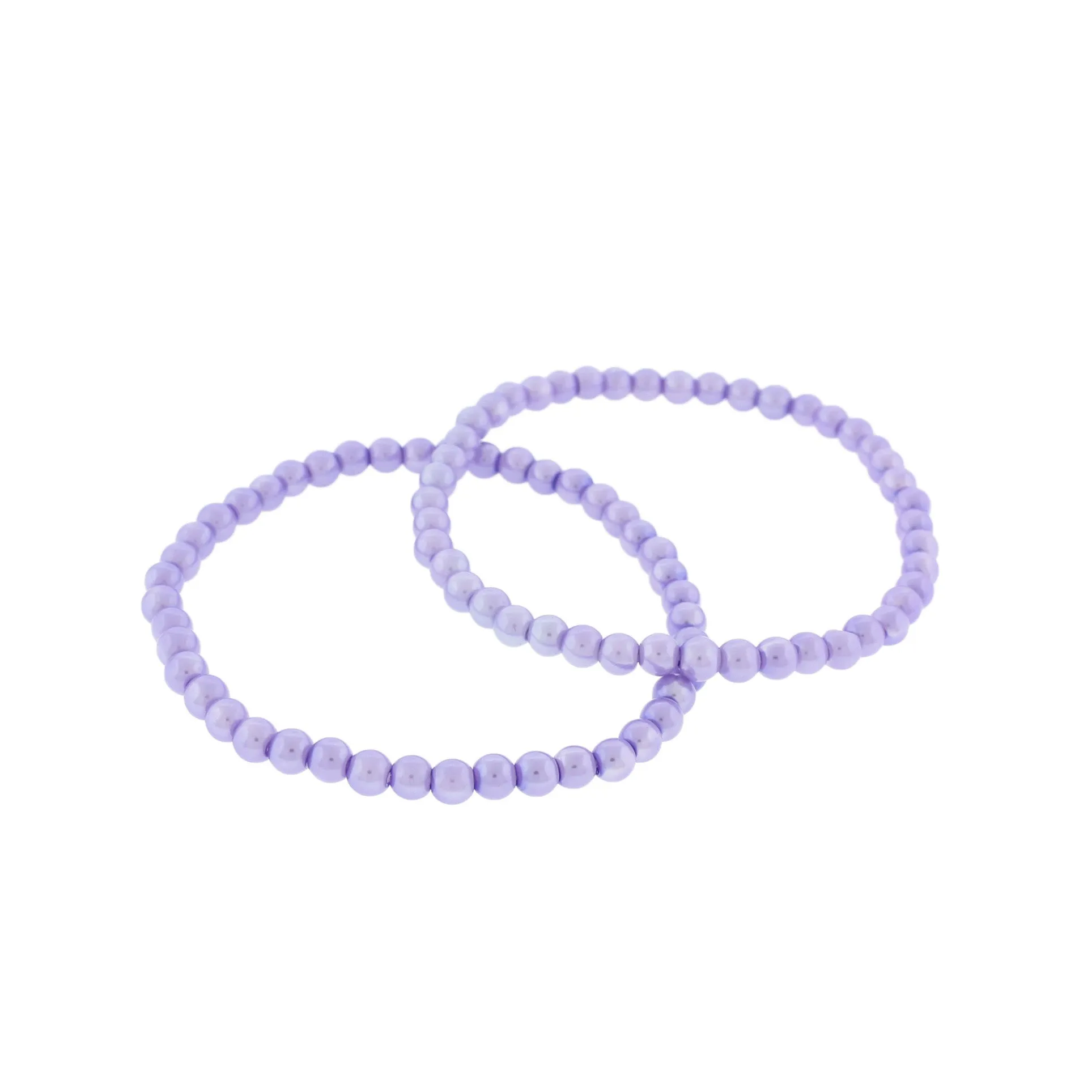 Round Glass Bead Bracelet - 44mm - Lavender - 1 Bracelet - BB122