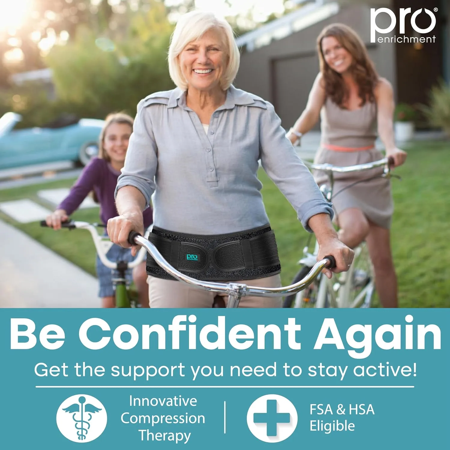 Sacroiliac Patented Hip Belt for Women and Men That Alleviates Sciatica, Pelvic, Lower Back, Leg and Sacral Nerve Pain Caused by SI Joint Dysfunction| Hip Brace (Regular)