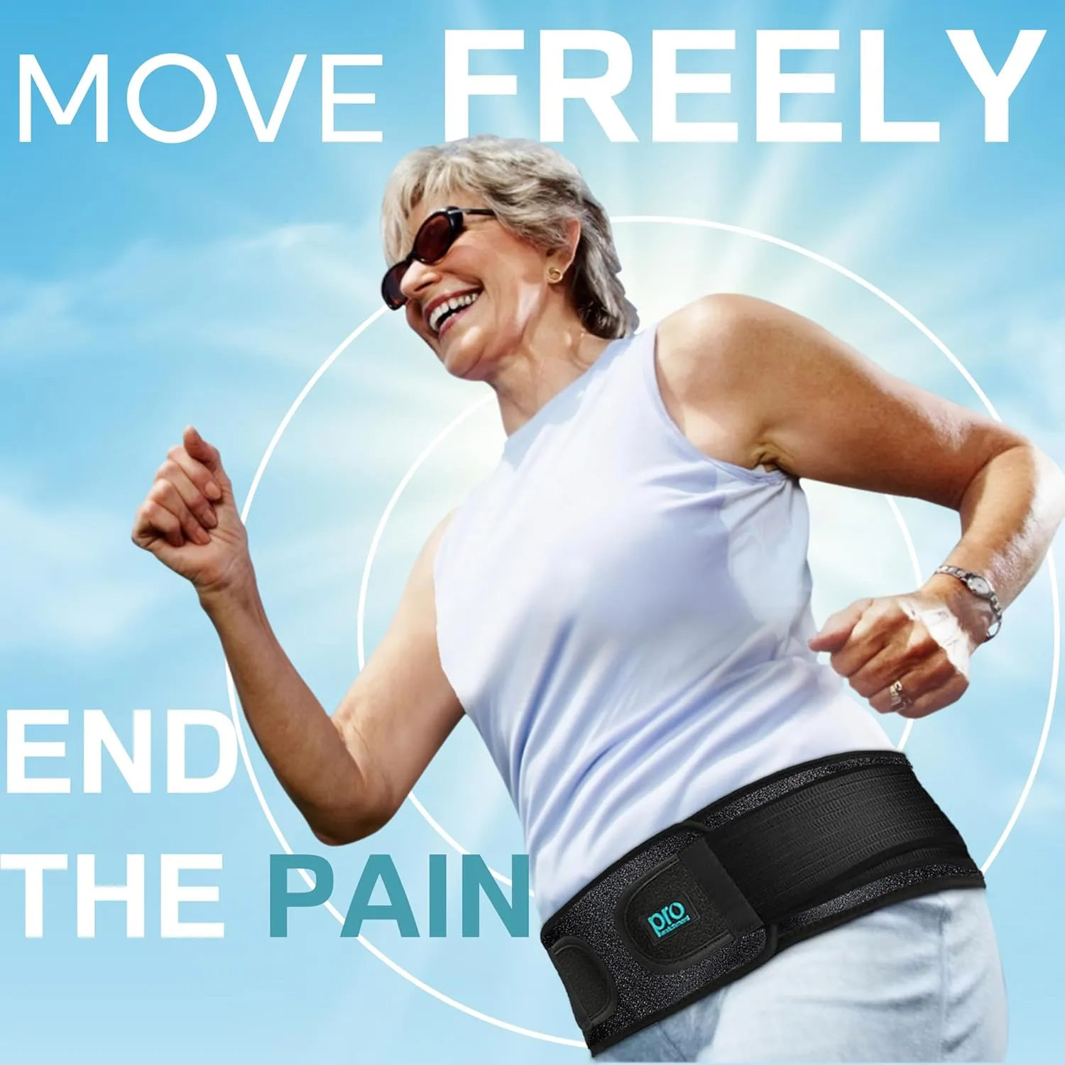 Sacroiliac Patented Hip Belt for Women and Men That Alleviates Sciatica, Pelvic, Lower Back, Leg and Sacral Nerve Pain Caused by SI Joint Dysfunction| Hip Brace (Regular)