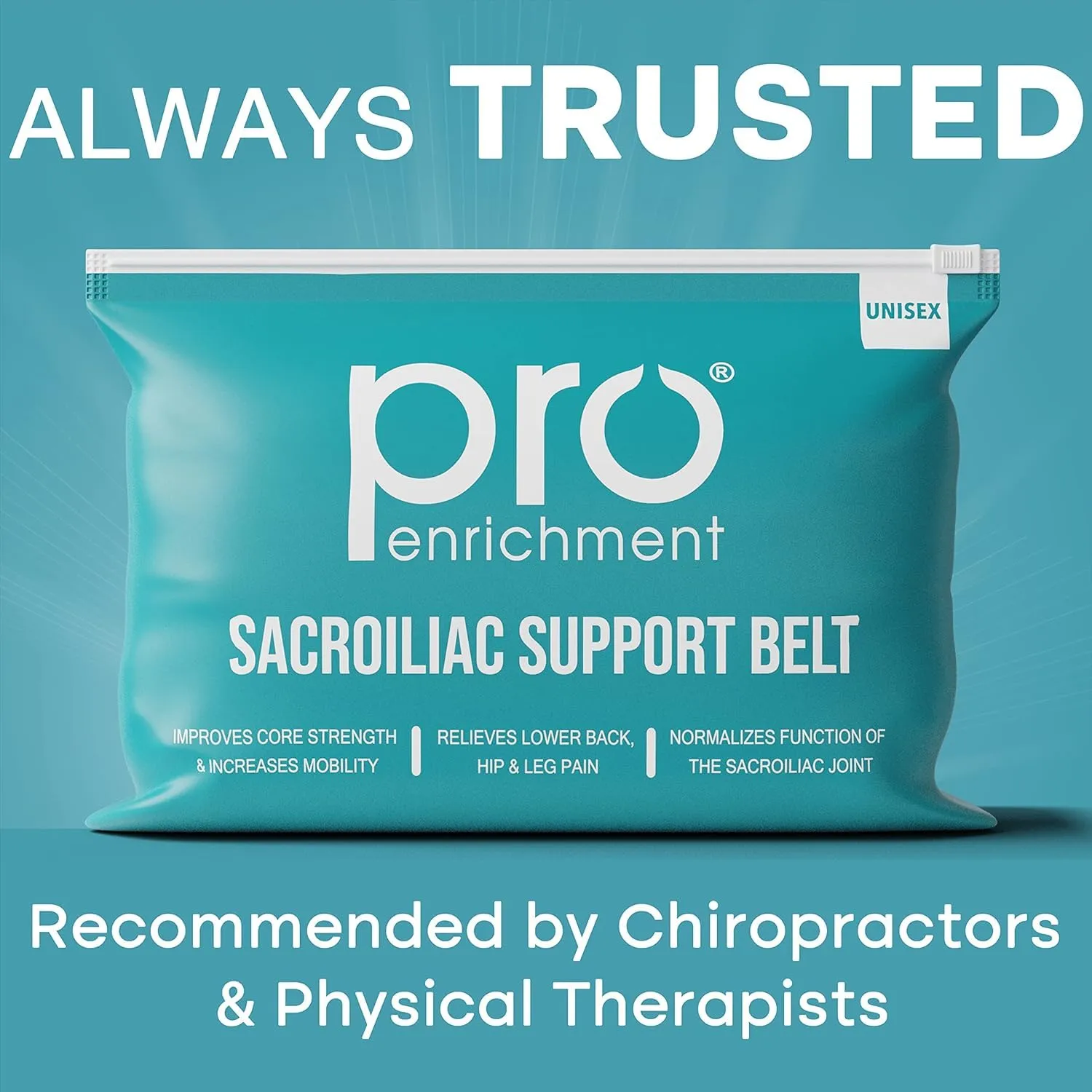 Sacroiliac Patented Hip Belt for Women and Men That Alleviates Sciatica, Pelvic, Lower Back, Leg and Sacral Nerve Pain Caused by SI Joint Dysfunction| Hip Brace (Regular)