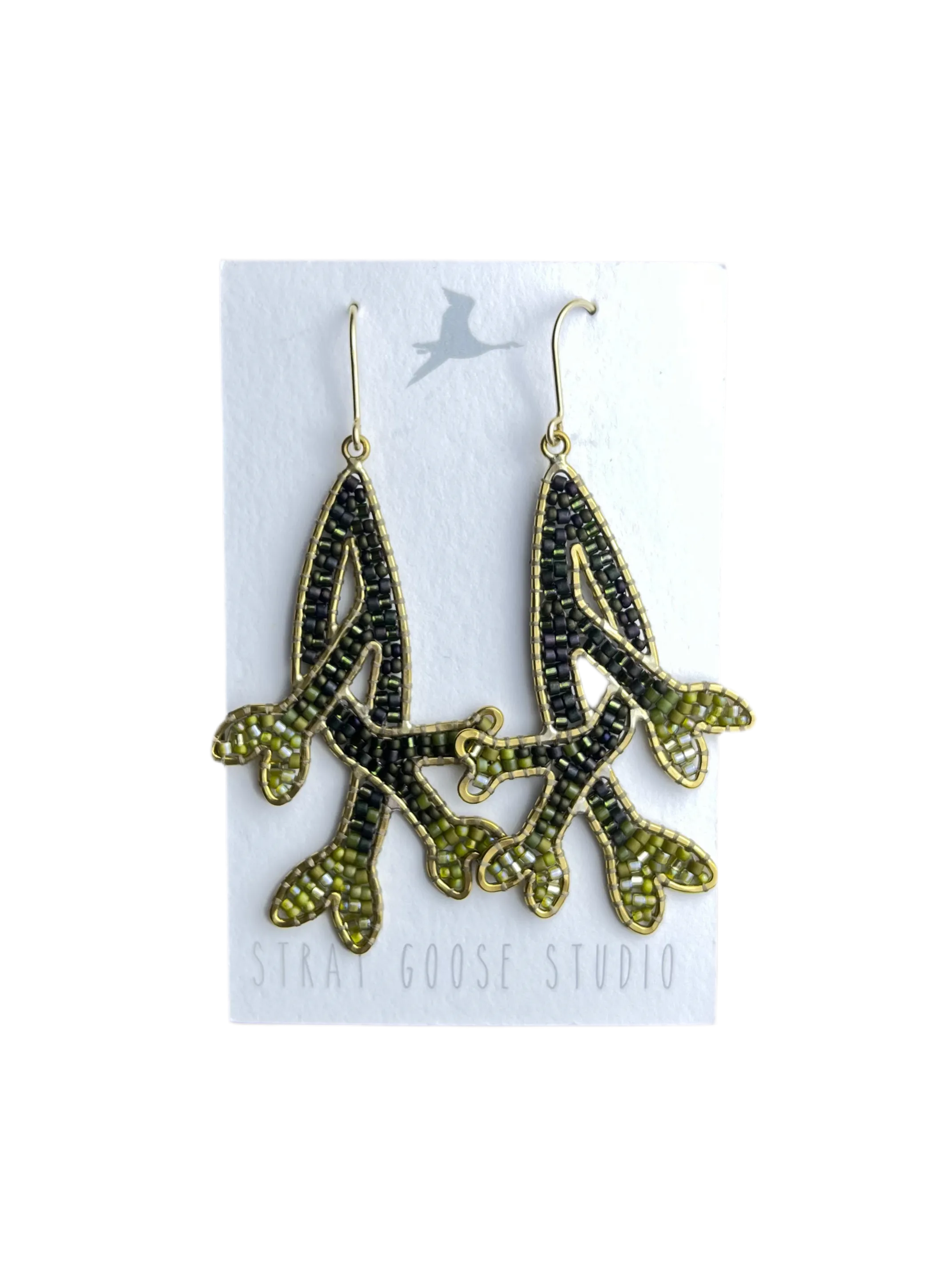 Stray Goose - Seaweed Earrings