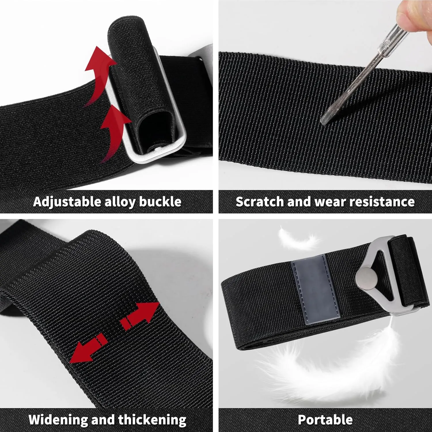TOOVREN 2-in-1 Travel Belt for Luggage Straps Add a Bag Bungees Luggage Strap Over Handle Suitcases Belt for Carry On Bag Elastic Belt Adjustable Suitcase Strap Airport Travel Accessories Black