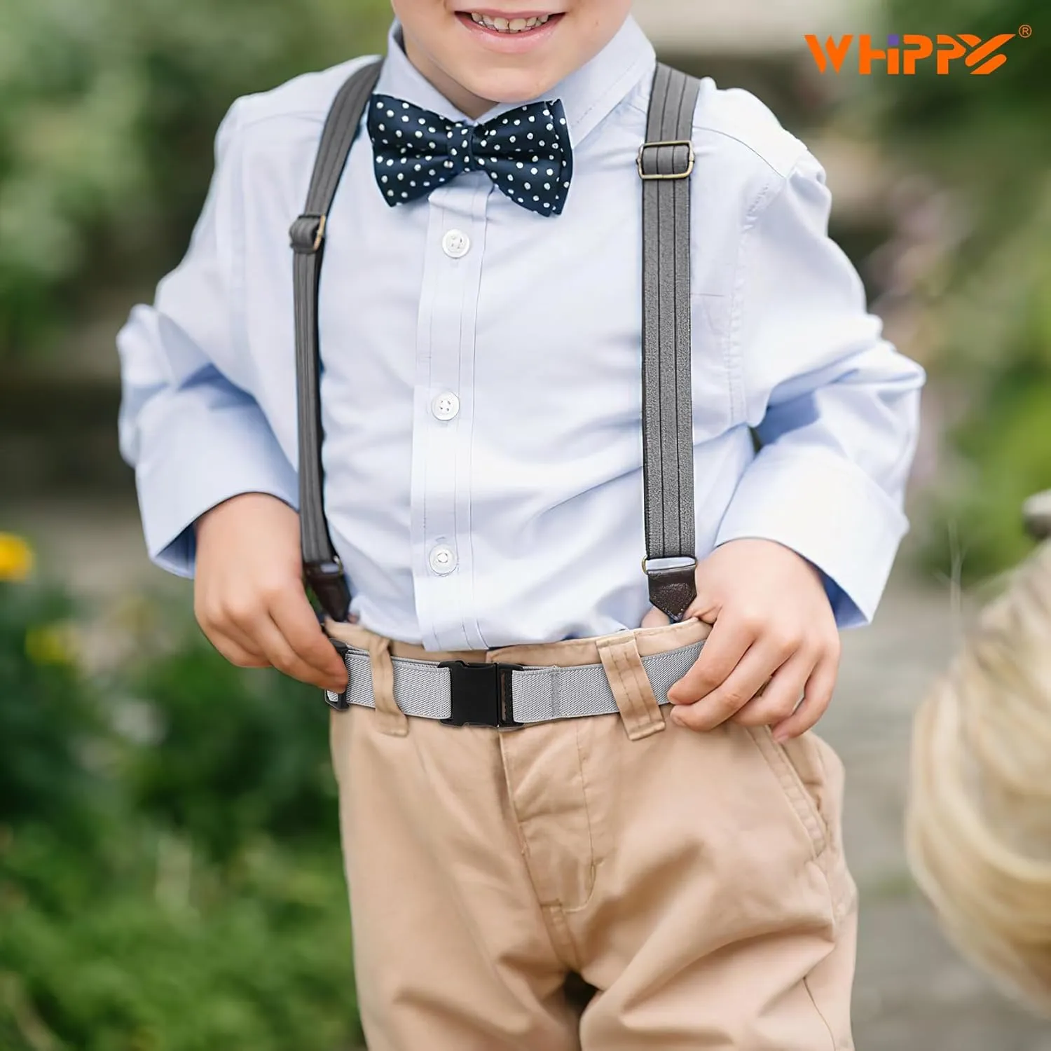 WHIPPY Elastic Kids Belt for Boys Girls - Stretch Invisible Belt with Adjustable Clip Buckle Latch Belts for School Sports