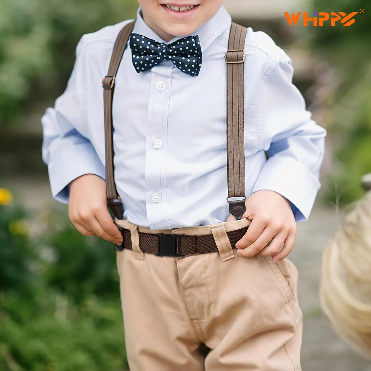 WHIPPY Elastic Kids Belt for Boys Girls - Stretch Invisible Belt with Adjustable Clip Buckle Latch Belts for School Sports